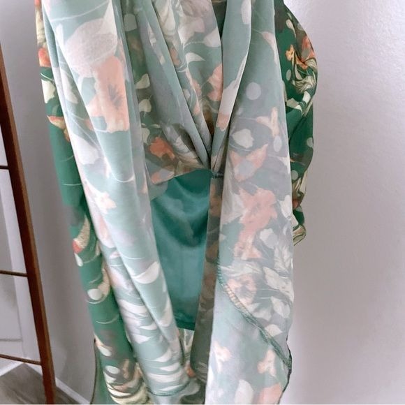 Green Floral Maxi Dress (S)