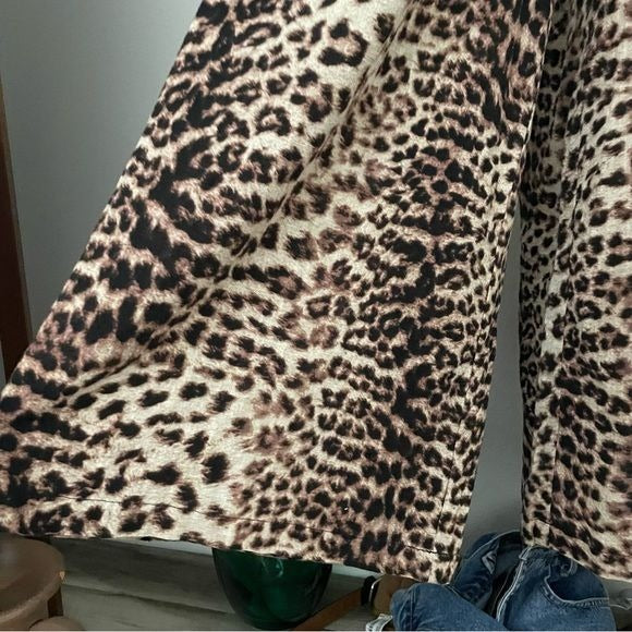 Cheetah Wide Leg Pant Jumpsuit (XL)
