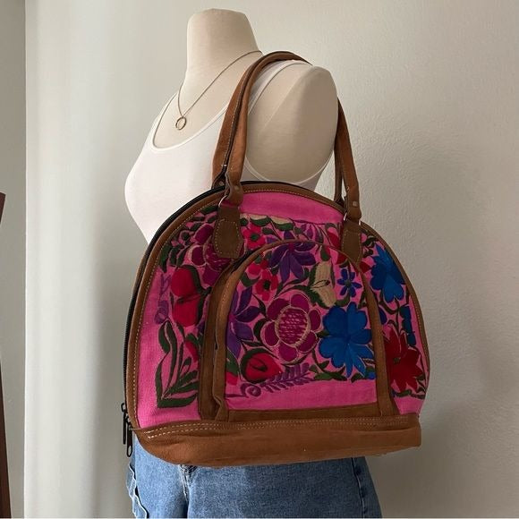 Embroidered Floral Bohemian Tote Bag