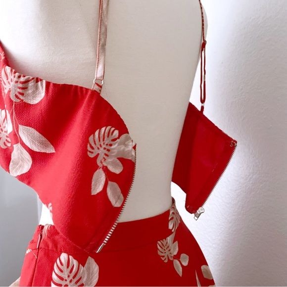 Two Piece Tropical Skirt Set(M)