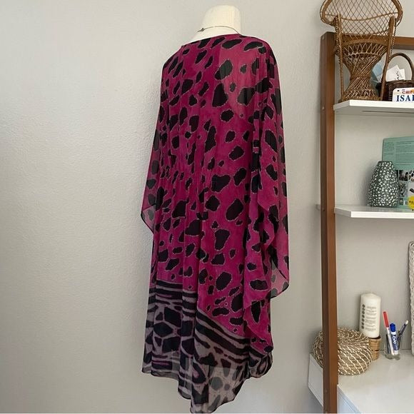 Leopard Print Batwing Mini Dress (12)