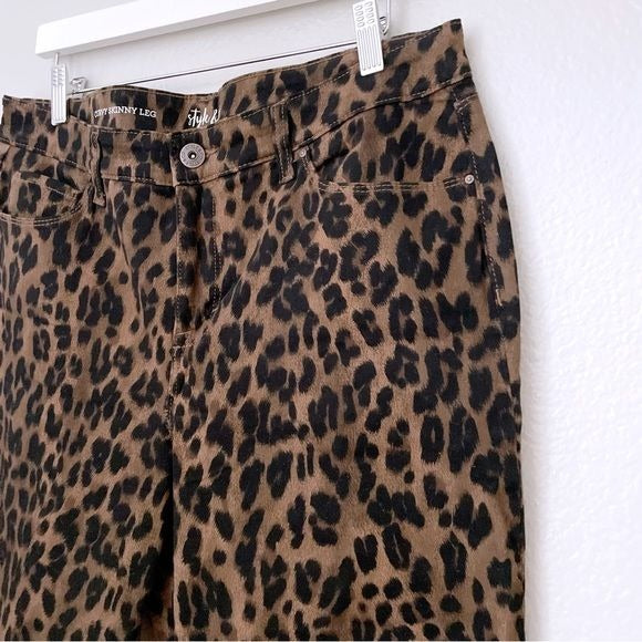Leopard Print Skinny Leg Pants (12)
