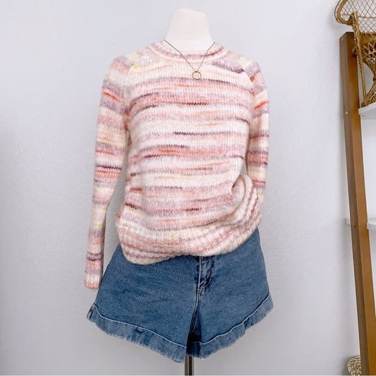 Wool Blend Pastel Pullover Sweater (S)