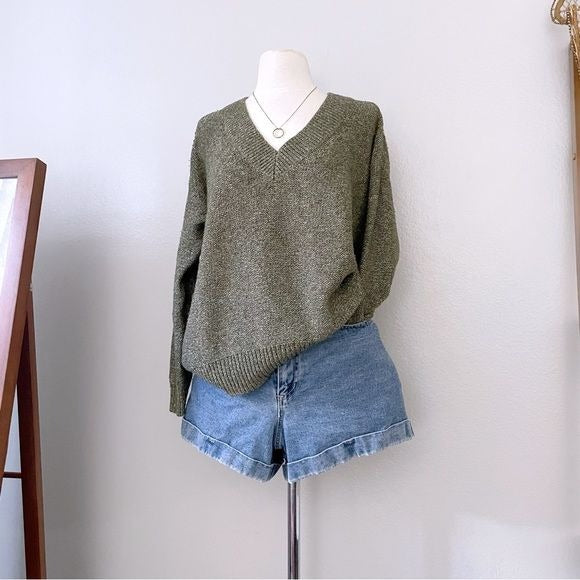Marked Green Chunky Knit Sweater (L)