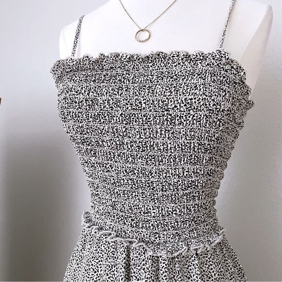 Tiered Dalmatian Mini Dress (XS)