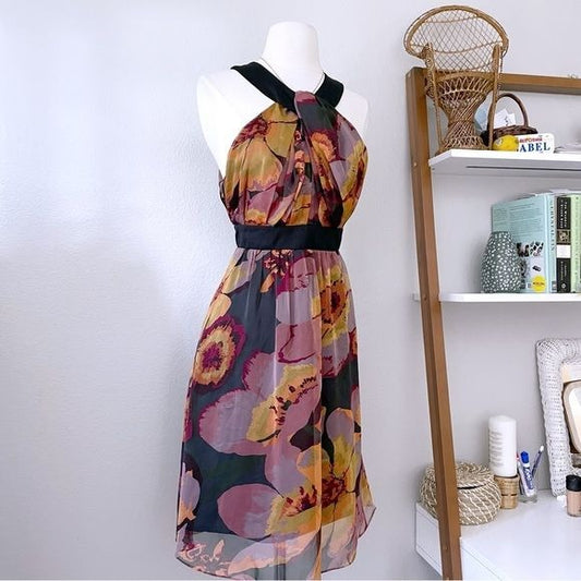 Multicolor Flowy Chiffon Dress (12)
