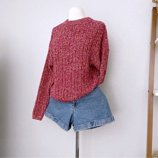 Chunky Knit Marled Sweater (S)