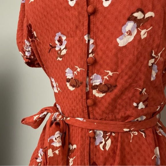 Button Front Floral Dress (XS)