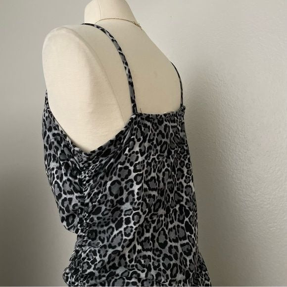 Leopard Grey Maxi Dress (XL)