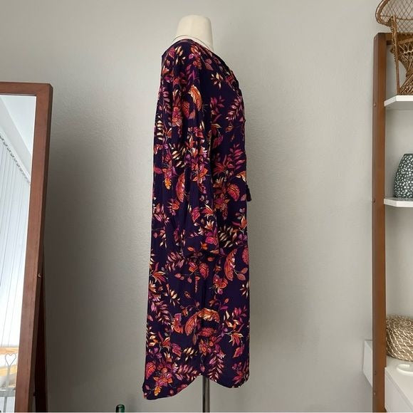 Flowly Purple Floral Dress (XL)