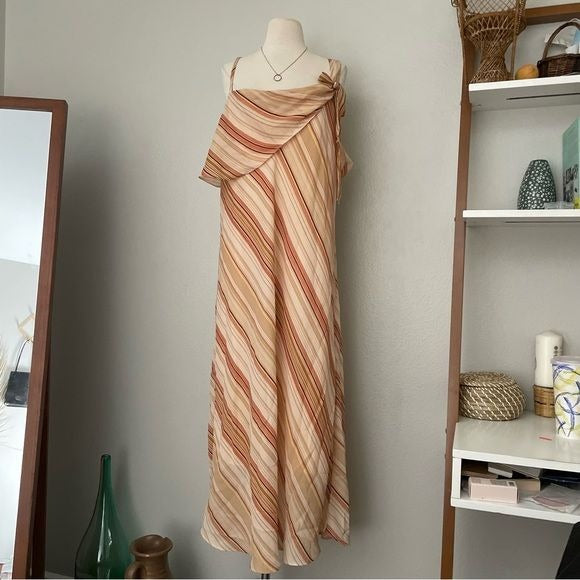 Multicolor Y2K Stripe Neutral Slip Dress (24)