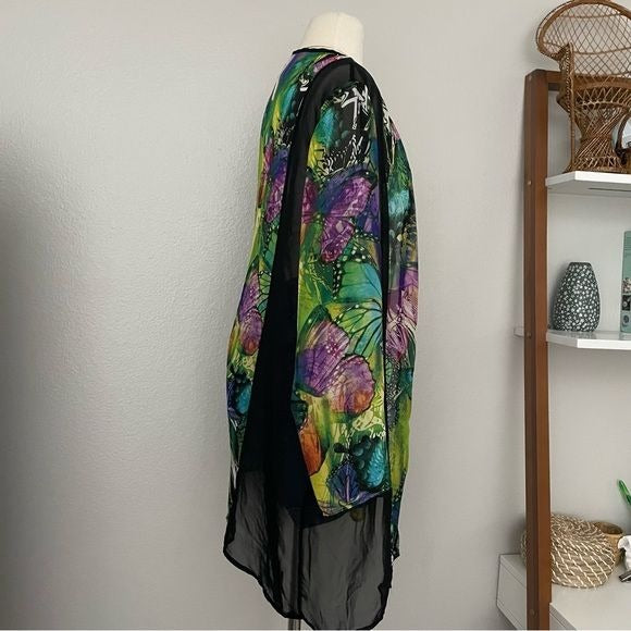 Butterfly Sheer Kimono Cover Up (1X)