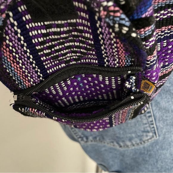 Woven Mini Multicolor Backpack