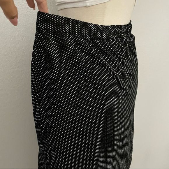 Polka Dot Front Slit Skirt (S)