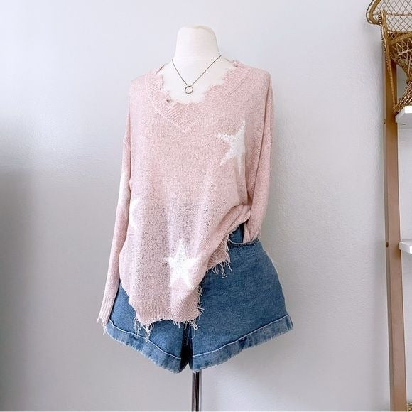 Light Pink Knit Sweater Top (M)