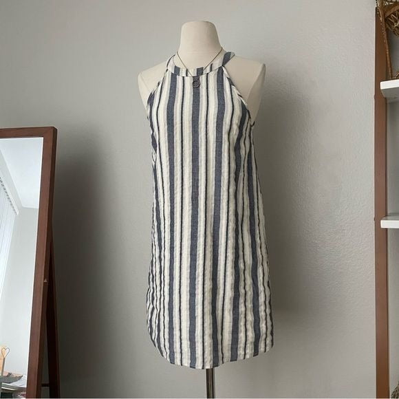 Striped Blue and White Mini Dress (S)