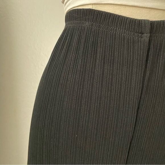 Vintage Black Slinky High Rise Trouser Pants (12P)