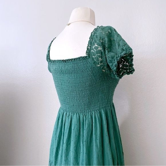 Dark Green Lace Maxi Dress (L)