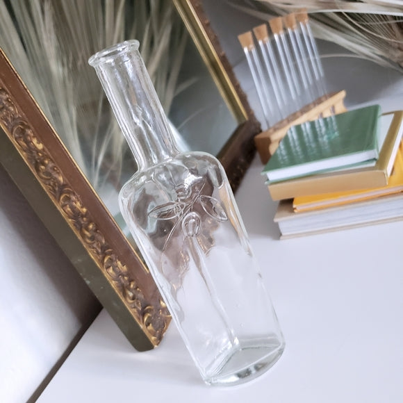 Clear Rose Decor Bottle Vase