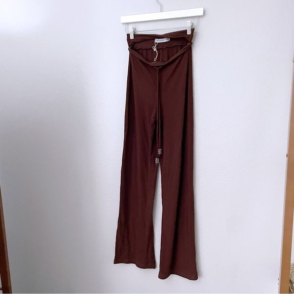 Chocolate Brown Ribbed Pants (XS / S)