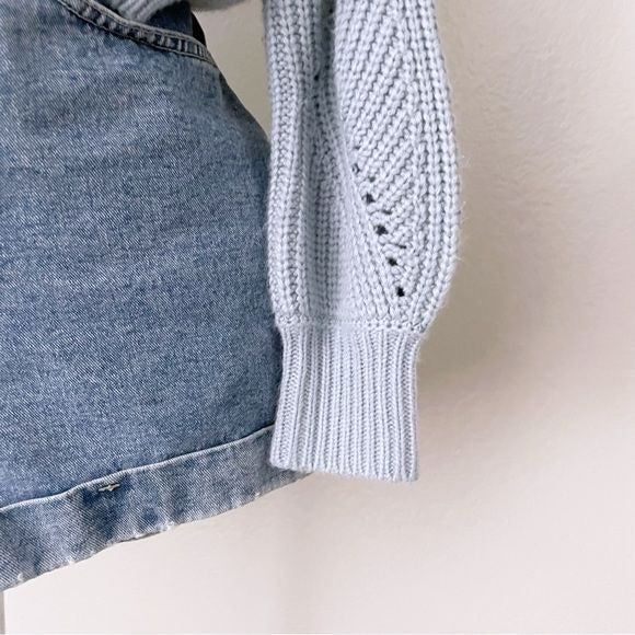 Pastel Blue Knit Sweater (M)