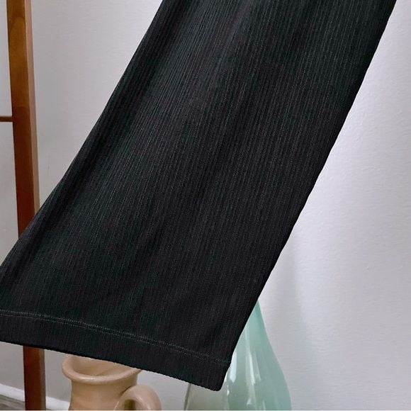 Vintage Black Slinky High Rise Trouser Pants (12P)