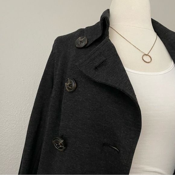 Charcoal Grey Peacoat Style Jacket (S)