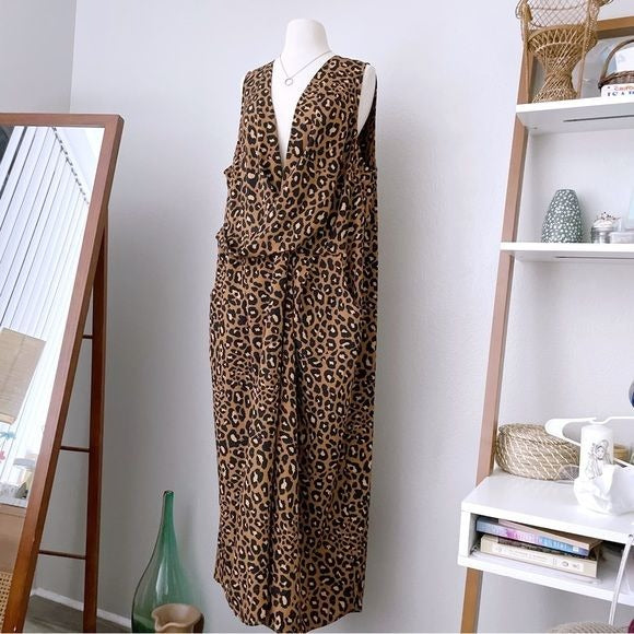 Leopard Print Pant Jumpsuit (3X)