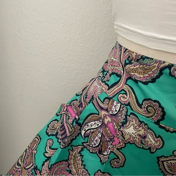 Paisley Turquoise and Pink Boho Shorts (10)