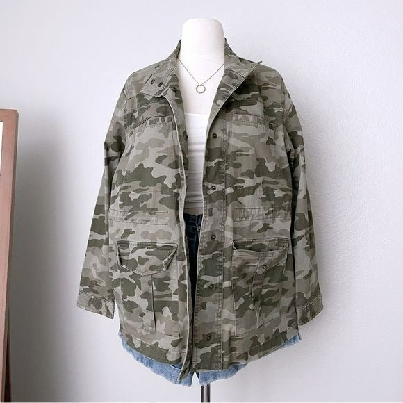 Camo Cinch Waist Military Jacket (L)