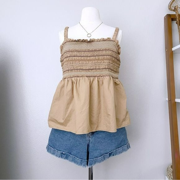 Neutral Baby Doll Smock Top (XL)