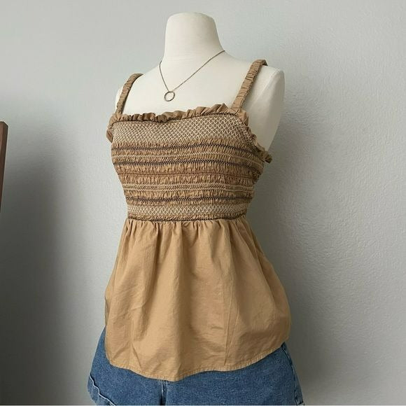 Neutral Baby Doll Smock Top (XL)