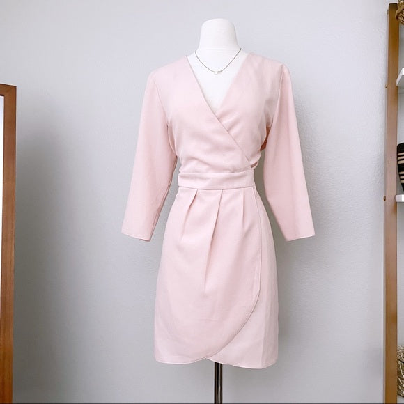 Pastel Pink Asymmetrical Mini Dress (12)