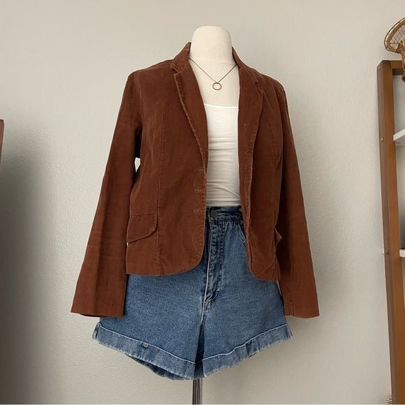 Vintage Brown Corduroy Blazer Jacket (M)