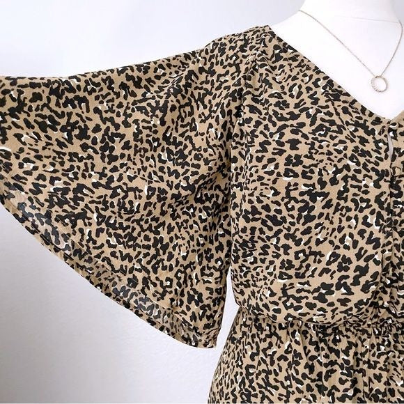 Leopard Print Maxi Flowy Dress (2X)