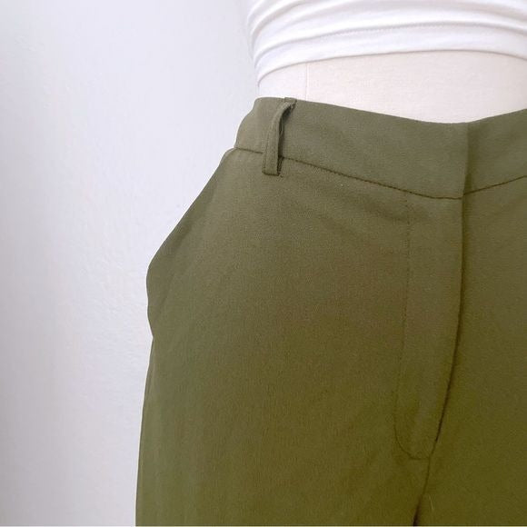 Olive Green Hi Rise Trouser Pants (L)