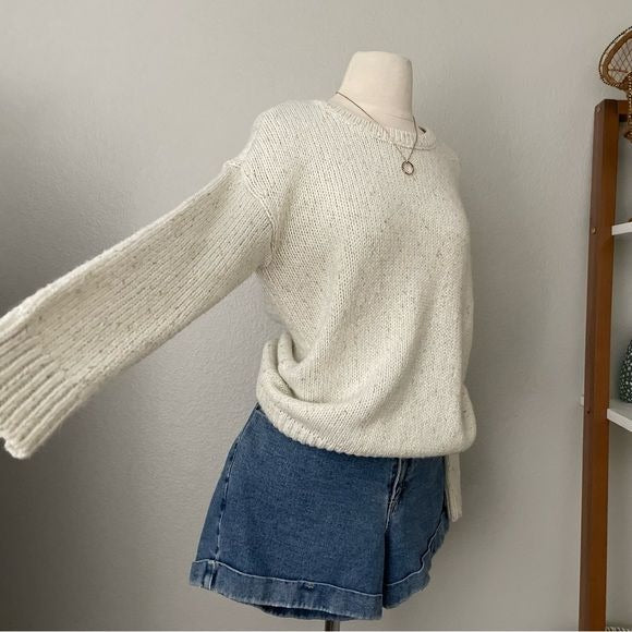 Chunky Knit Vintage Boyfriend Pullover Sweater (S)