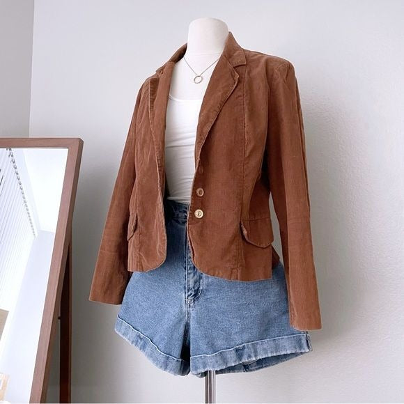 Vintage Brown Corduroy Blazer Jacket (M)