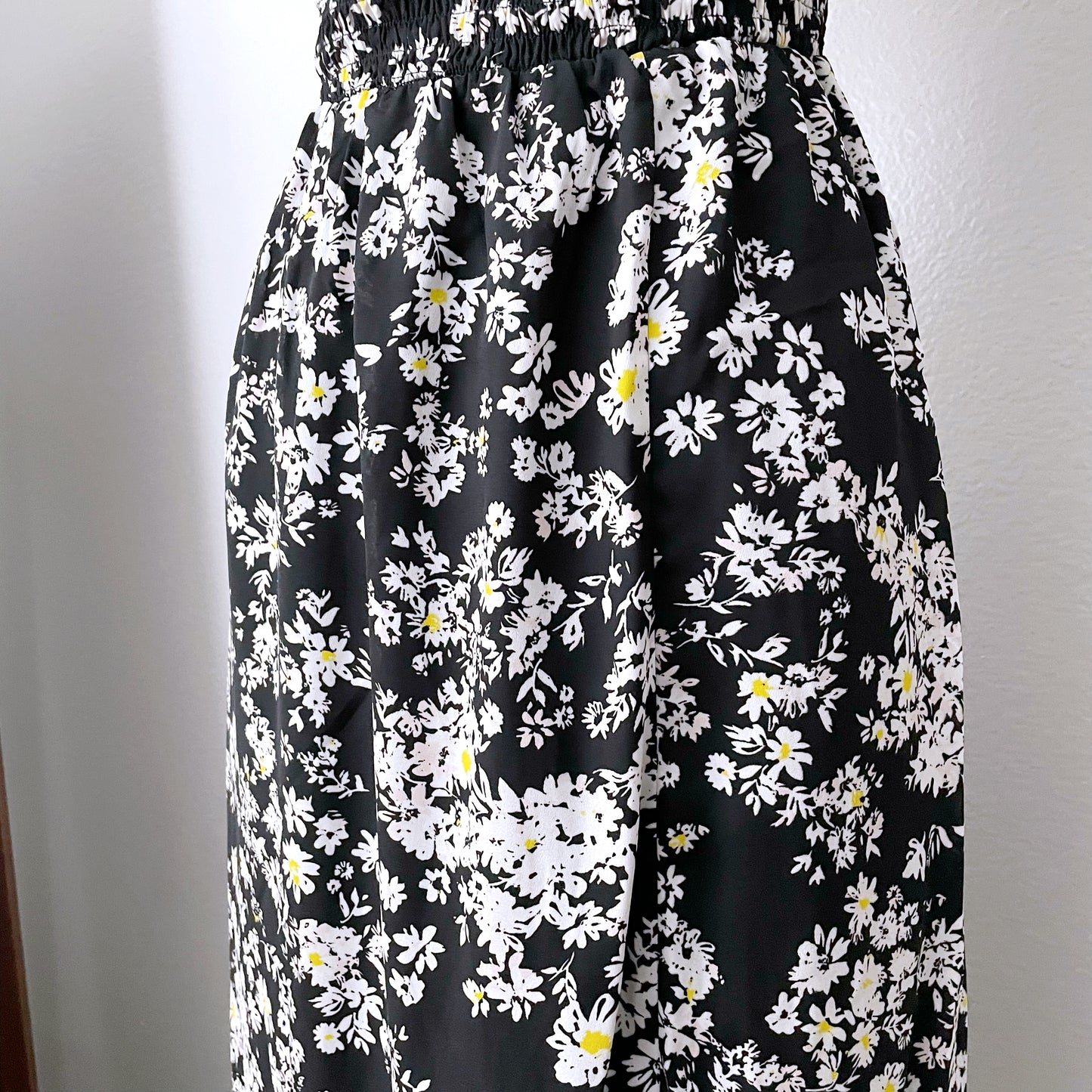 Midi Floral Square Neckline Dress (XL)
