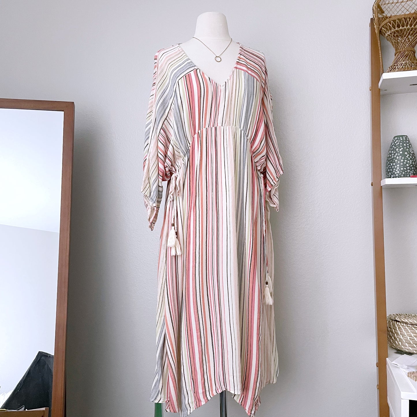Striped Flowy Maxi Dress (M)