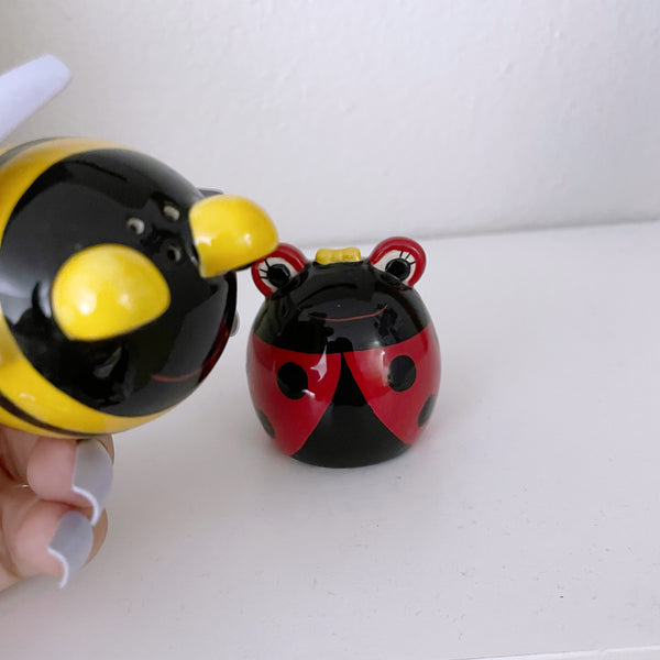 Lady Bug and Honey Bee Salt and Pepper Shakers