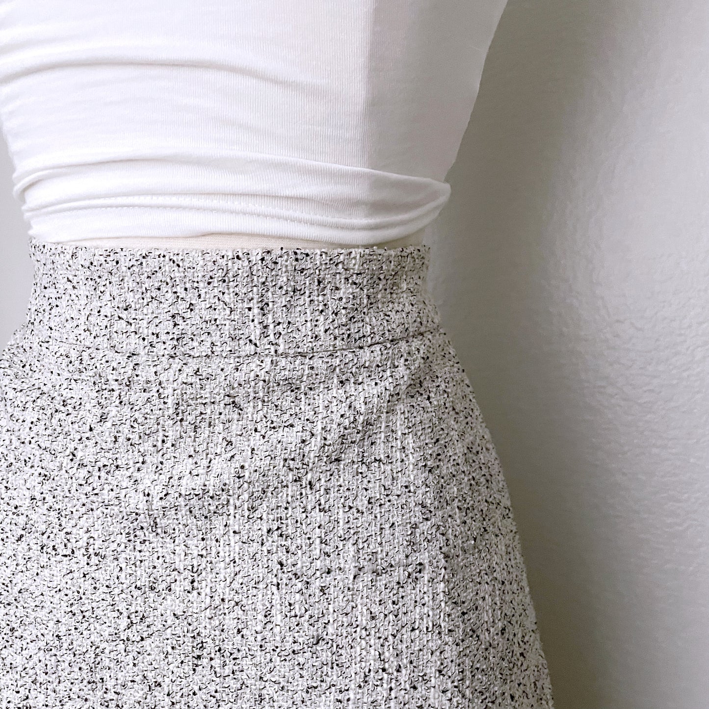 Grey Tweed Pencil Skirt (4)