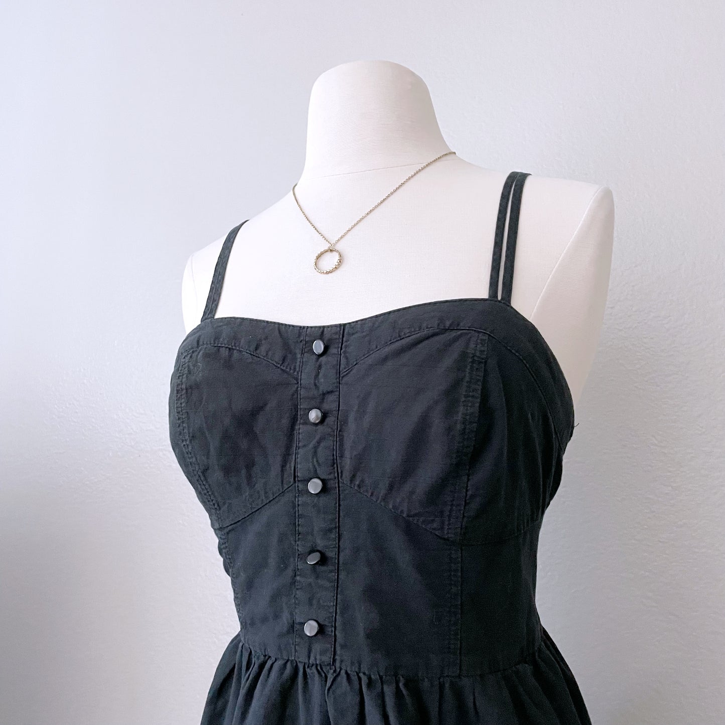 Corset Style Black Mini Dress (L)