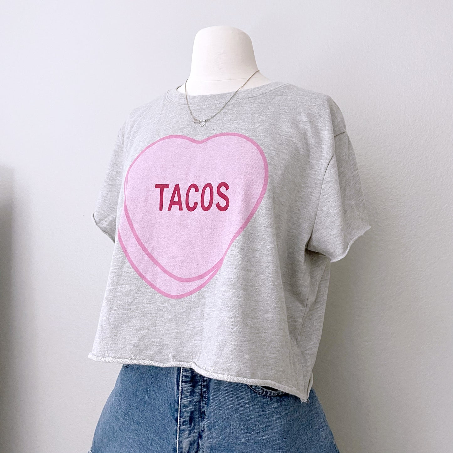 Taco Graphic Sweatshirt Crop Top (XL)