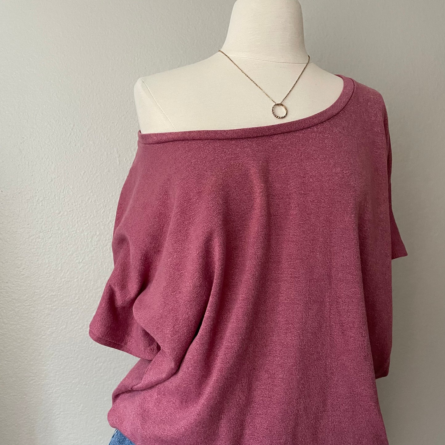 Scoop Neck Pullover Relaxed Fit Top (XL)