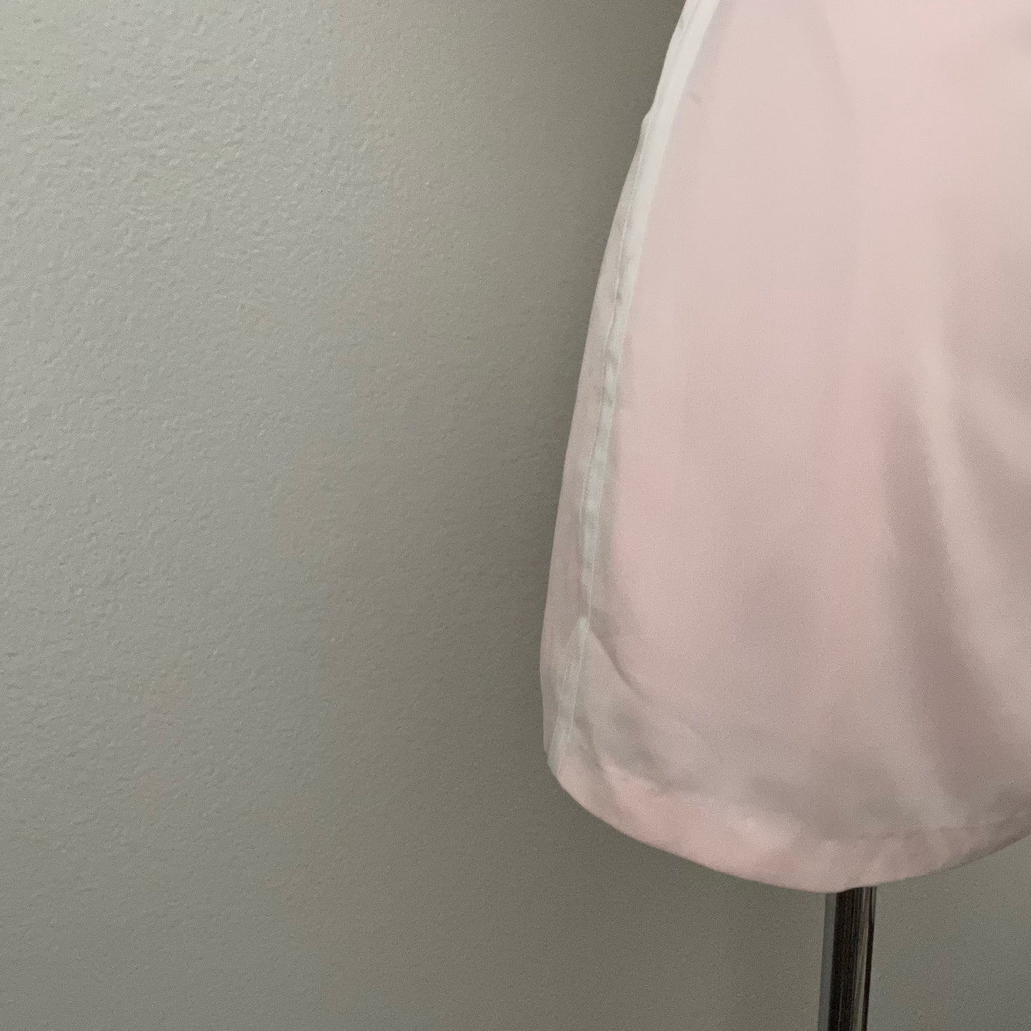 Square Neckline Pastel Pink Mini Dress (M)