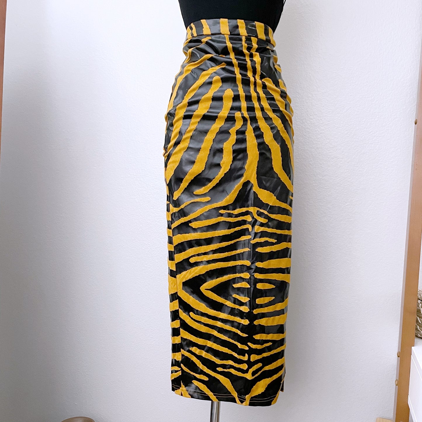 Tiger Print Midi Maxi Skirt (M)