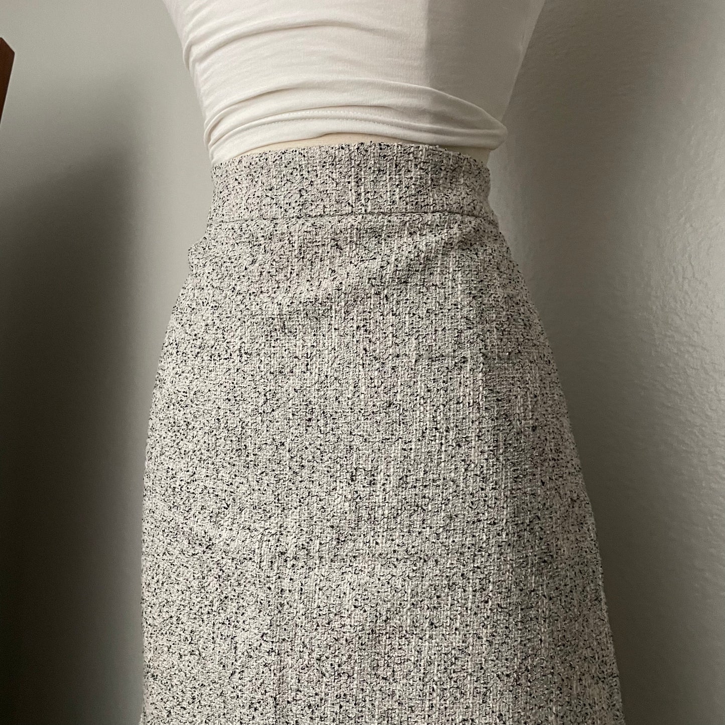 Grey Tweed Pencil Skirt (4)