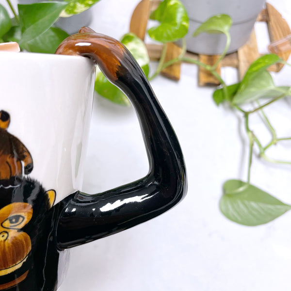 Chimp Monkey 3D Handle Ceramic Mug